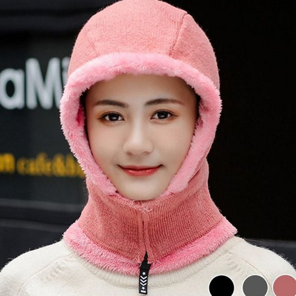 두꺼운 겨울 방한 넥 워머 지퍼 방한 바라클라바 후드 용품 - 상품 이미지