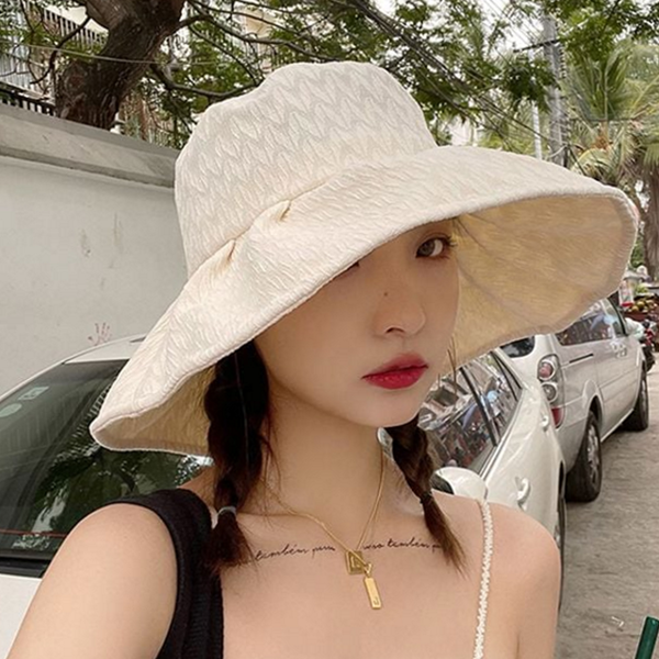 꾸안꾸 여성 버킷 햇 데일리 여성 비치 모자 여름 휴양지 - 상품 이미지