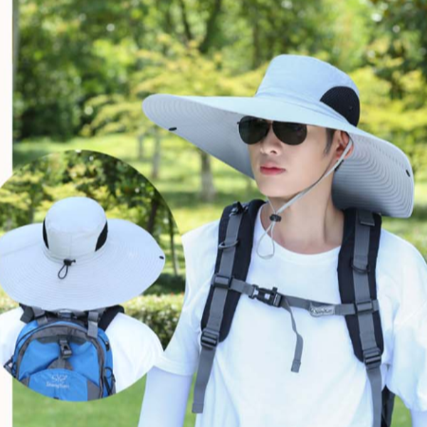 와이드챙 캠핑 모자 사파리 빅 챙 모자 여름 야외 - 상품 이미지