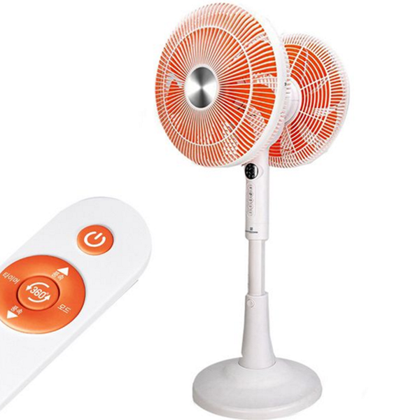 360도 양면 선풍기 리모컨 더블 헤더 선풍기 가정용 9엽 - 상품 이미지