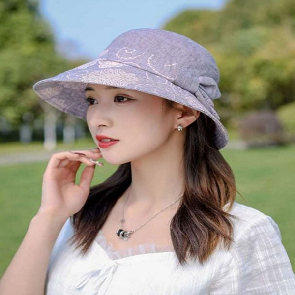 시원한 여성 벙거지 모자 와이드챙 여성 버킷 모자 여름 데일리 - 상품 이미지