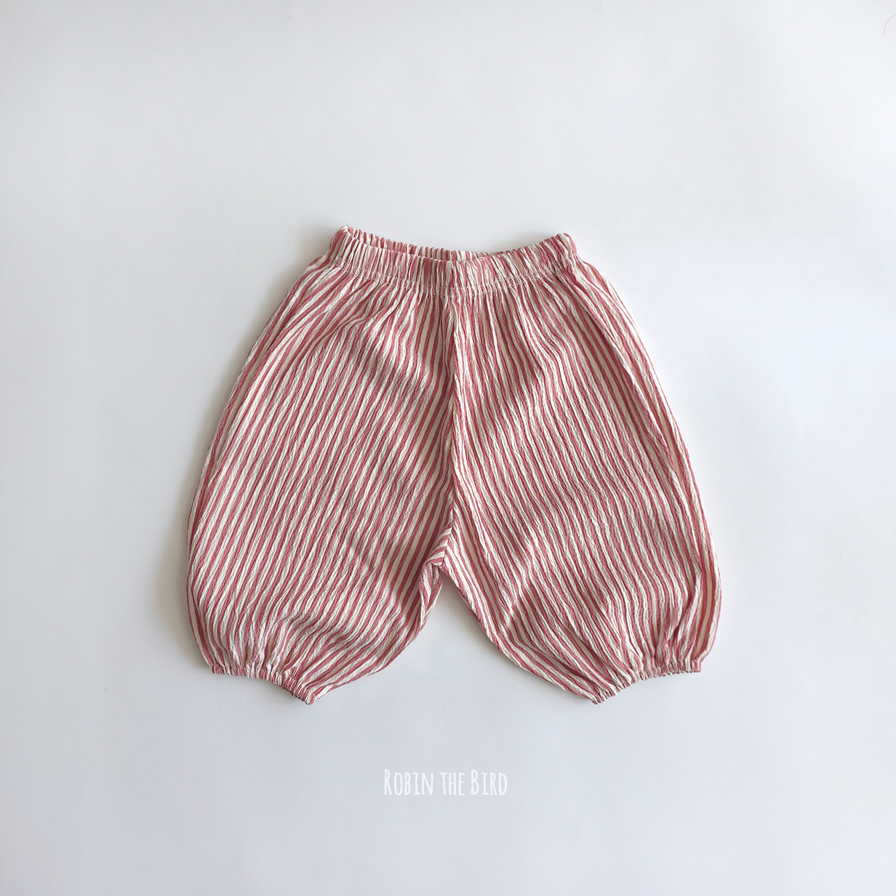 여름 유아 아기 고쟁이 줄무늬 소세지 주름바지 아동 옷 배기핏 팬츠 오도도 - 상세 이미지 5