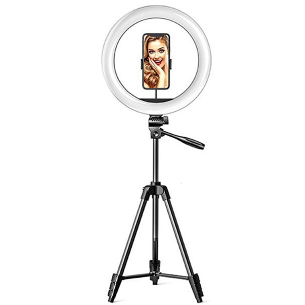 크리에이터 led 조명 삼각대 스탠드링 유튜버 조명 개인방송 라이브 촬영 - 상품 이미지