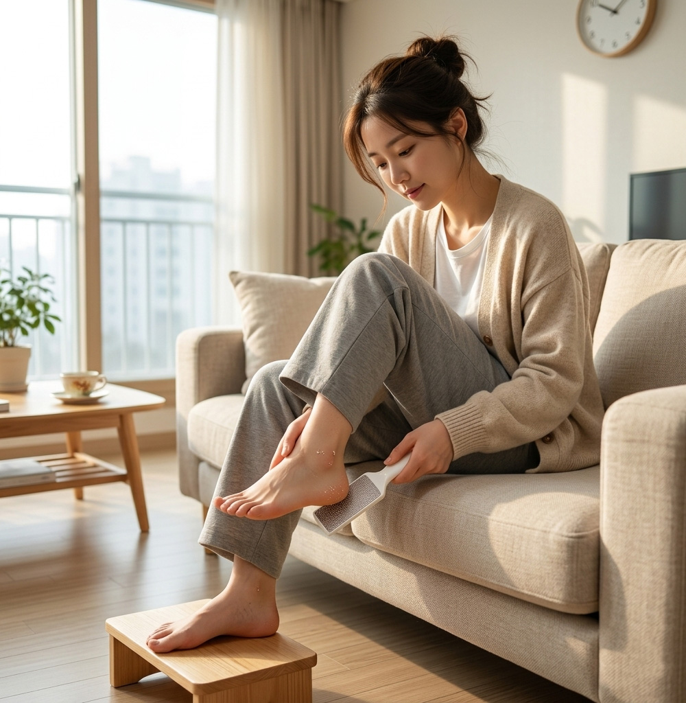 양면 발 뒤꿈치 각질 제거 뒷꿈치 굳은살 제거기 풋파일 대형 이미지 7