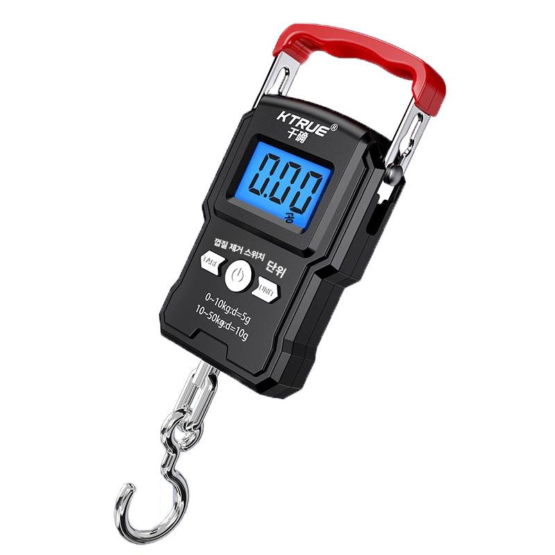 방수 휴대용 전자저울 낚시 캠핑 여행용 50kg 고정밀 디지털 LED 디스플레이 후크 영어 75kg 포함 배터리 포함 - 상세 이미지 5
