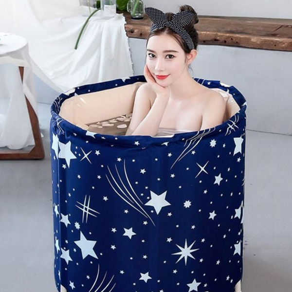 휴대용 접이식 욕조 이동식 반신욕 욕조 1인용 가정용 - 상품 이미지