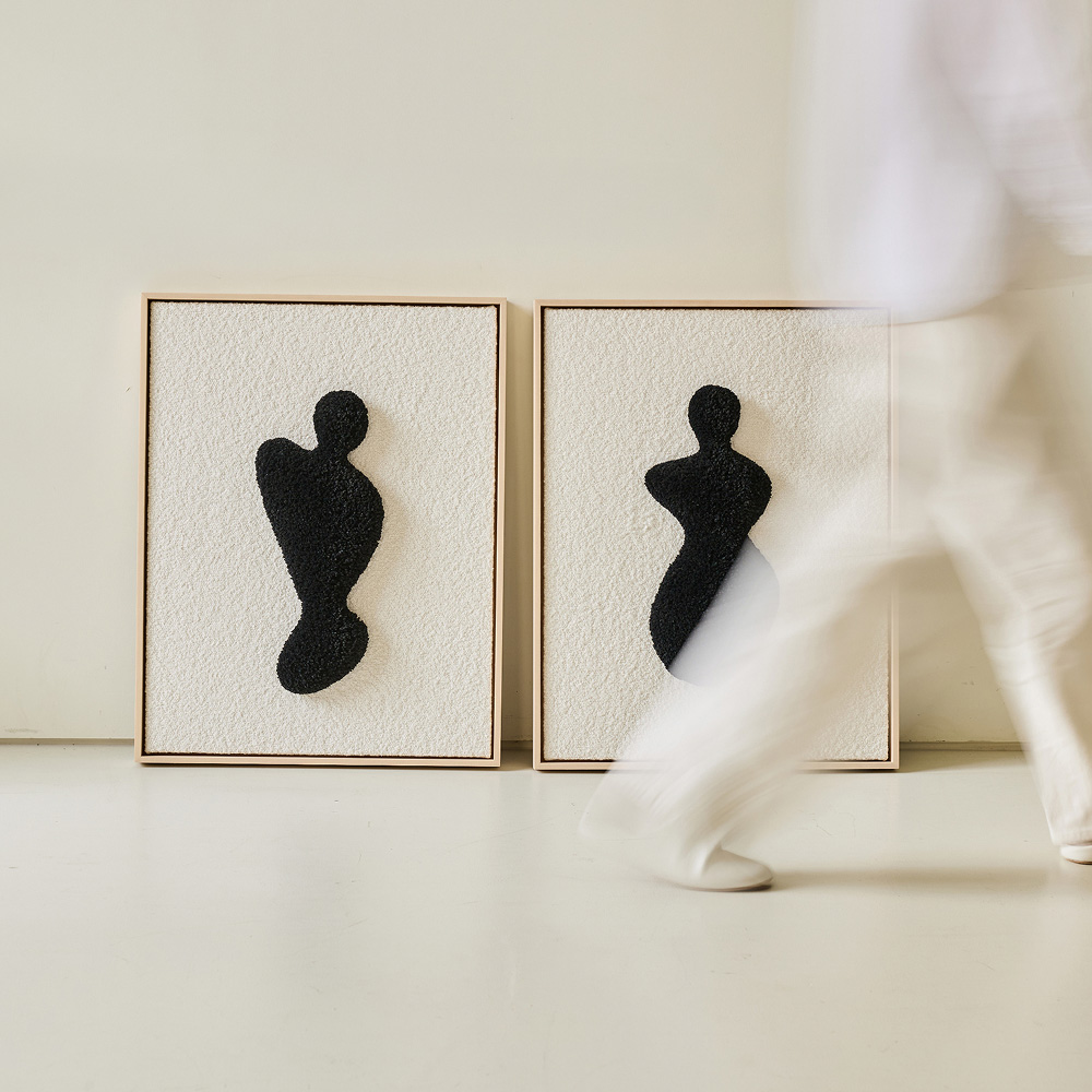 토르소 핸드 터프티드 오브제 월아트 프레임포함 - 상품 이미지