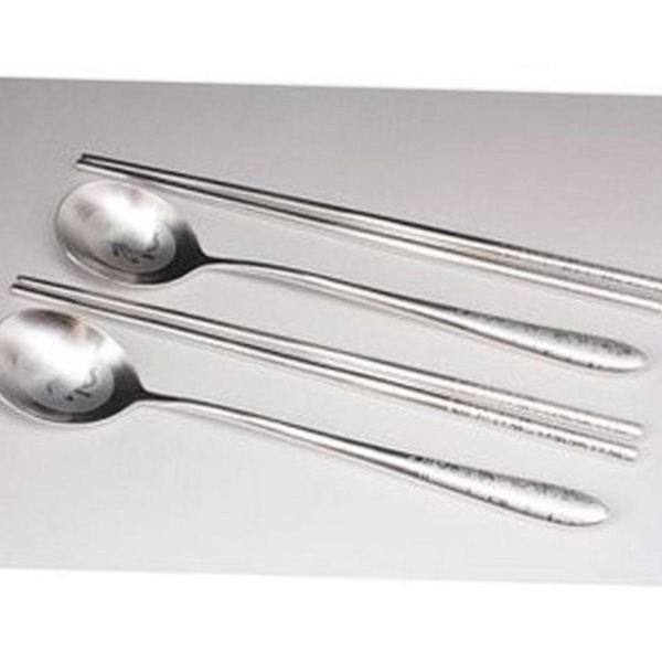 선물용 은 수저 국화 은 수저 한정식 숟가락 가정용 젓가락 - 상품 이미지