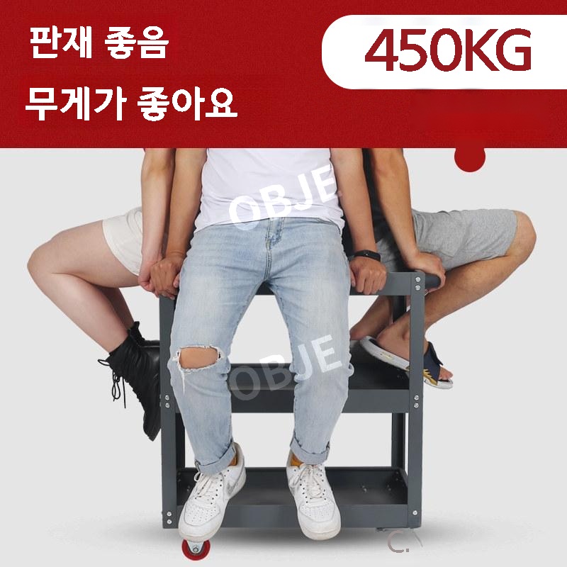 이동식카트 트롤리 3단 주방 수납 철제 선반 접이식 다용도 - 상세 이미지 5