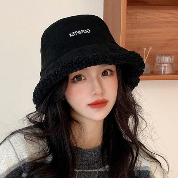 데일리 여성 버킷 햇 뽀글이 양털 버킷 햇 리버시블 양면 - 상품 이미지