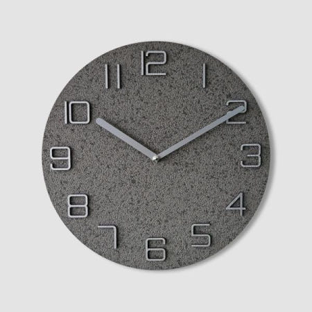 에떼르노 못없이시계 가벼운 인테리어 못없이 시계 그레이 무소음 벽시계