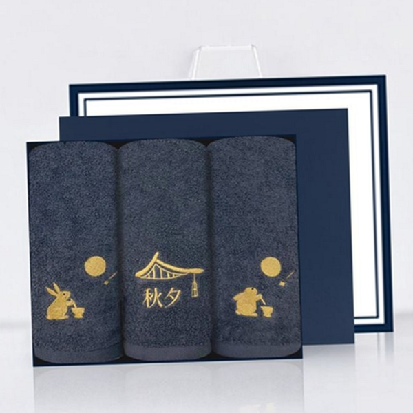 추석 호텔 수건 자수 금토끼 수건 선물용 선물 - 상품 이미지