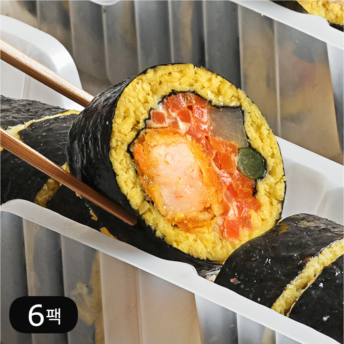 다신샵 밥없는 계란 단백김밥 2종 6팩 / 저탄고지 계란 냉동김밥 고단백 - 상품 이미지
