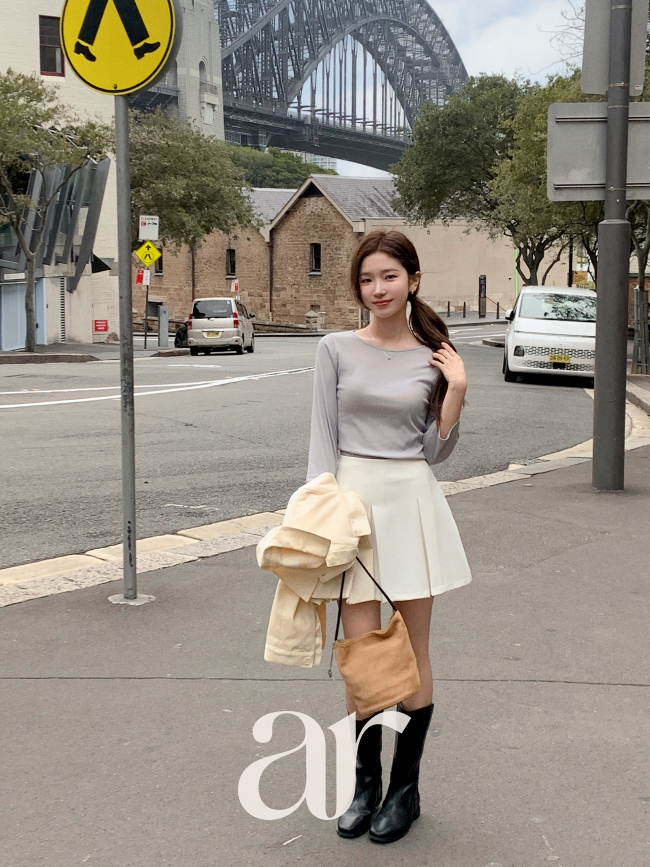 A라인 플리츠 밴딩 미니 스커트 sk7664 - 상세 이미지 4