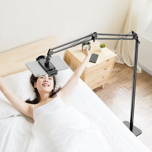 침대용 바닥 거치대 튼튼한 자바라 거치대 휴대폰 누워서 보는 각도 - 상품 이미지