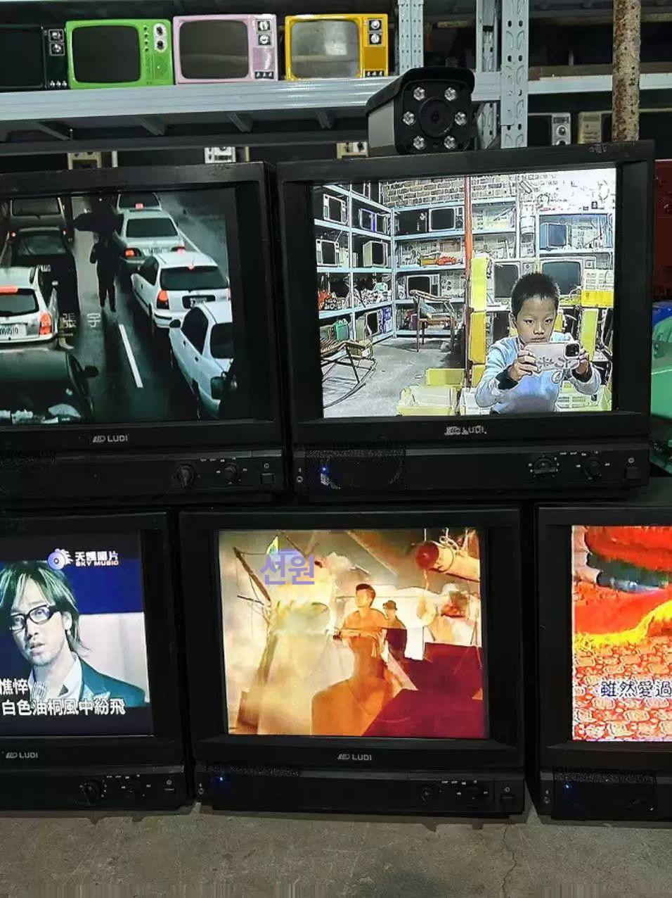 레트로 TV 티비 옛날 텔레비전 빈티지 아날로그 장식 - 상세 이미지 2
