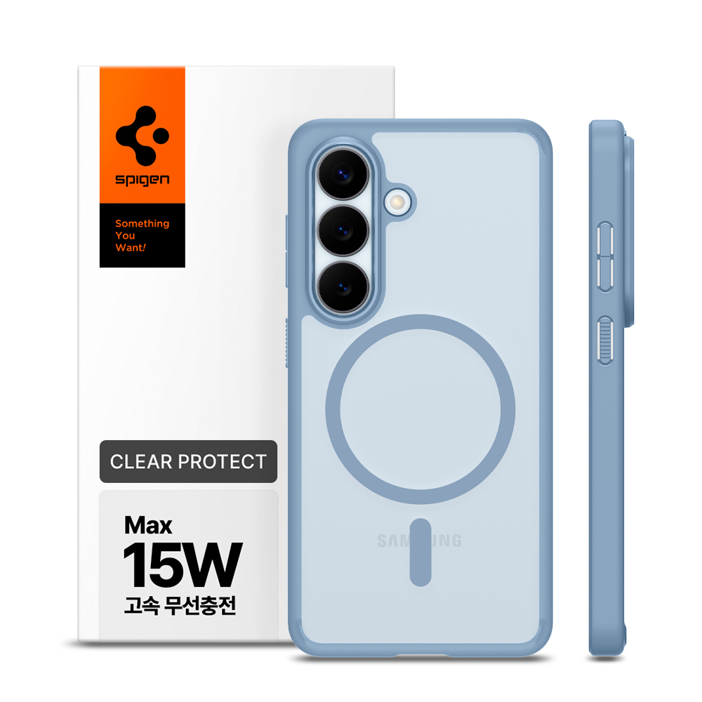15W 충전 슈피겐 갤럭시 맥세이프 케이스 울트라하이브리드맥핏 라이트블루, 갤럭시S26 - 상품 이미지