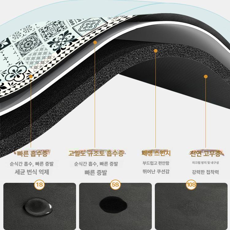 대형 주방 발판 매트 싱크대 부엌 특대 화장실 모던 - 상세 이미지 4