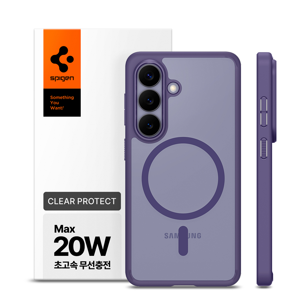 20W 충전 슈피겐 갤럭시 맥세이프 케이스 울트라하이브리드맥핏 딥퍼플, 갤럭시S26 플러스 - 상품 이미지