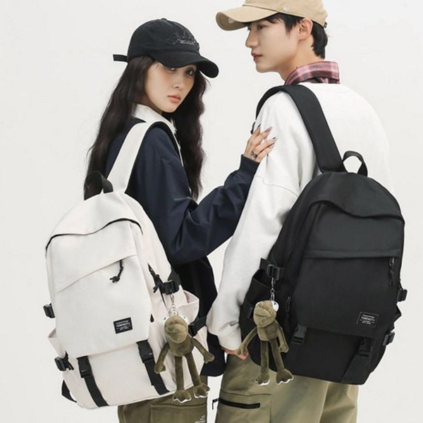 넉넉한 학생 백팩 출근 등교 백팩 데일리 수납 포켓 - 상품 이미지
