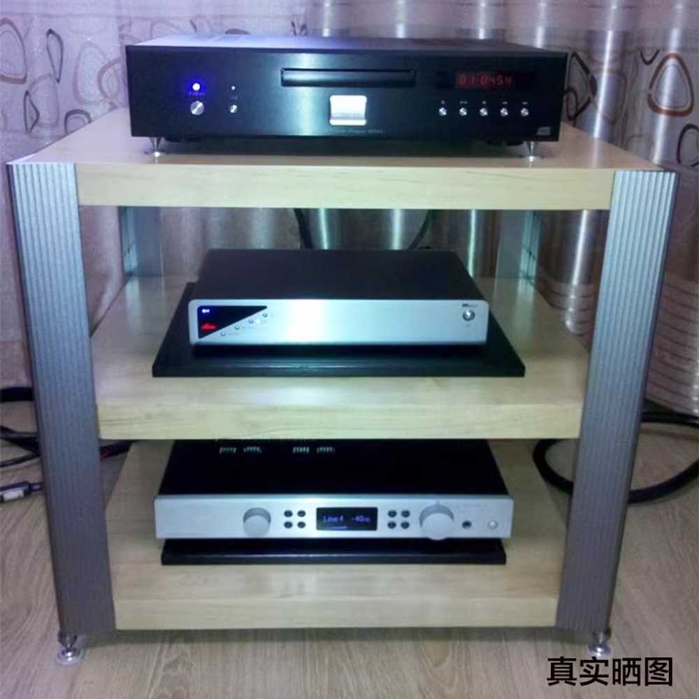 원목 스피커 받침대 북쉘프 오디오랙 앰프 스탠드 랙 버건디우드 - 상세 이미지 4