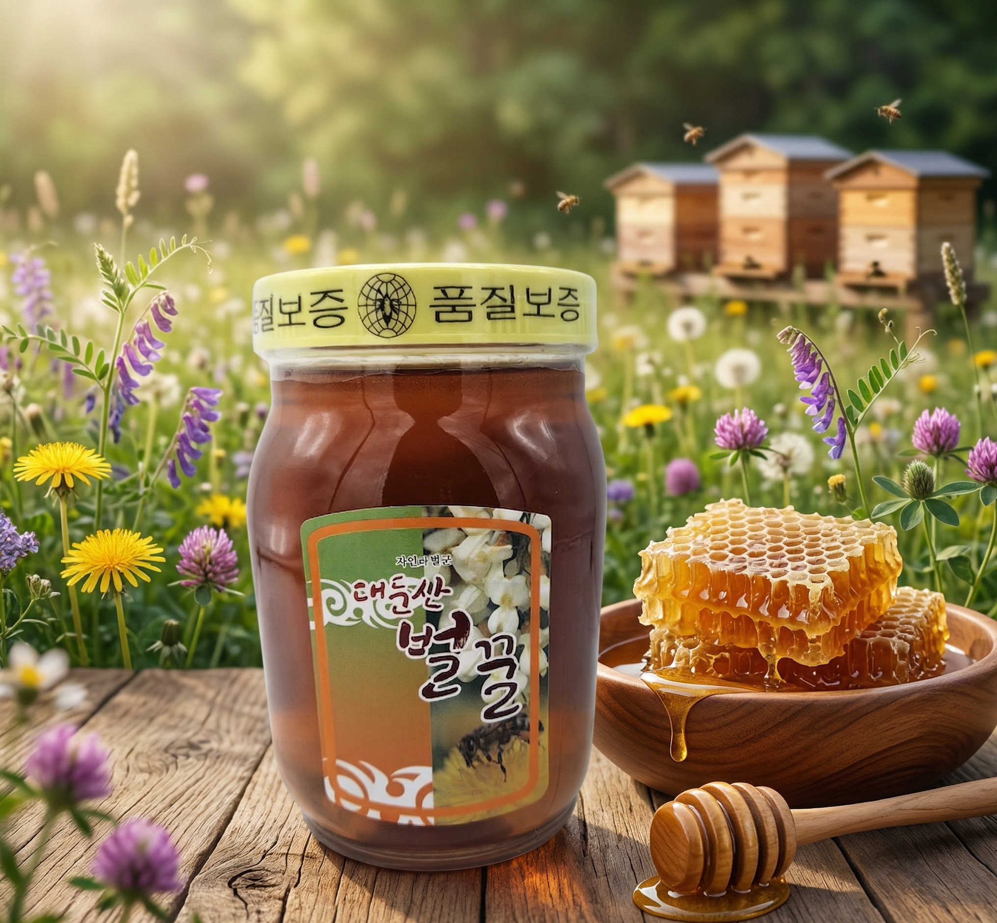 국내산 야생화 천연 벌꿀 자연산 꿀 1.2kg - 상품 이미지