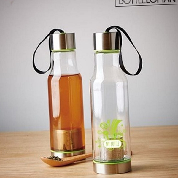 휴대용 트라이탄 보틀 거름망 녹차 보틀 600ml 젖병 투명 물병 - 상품 이미지
