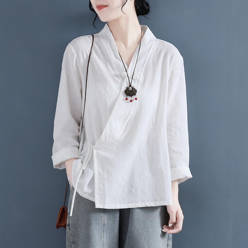 단아한 여자 빅사이즈 한복 퓨전 전통 상의 스타일 누드핑크 M[47.5-55kg] - 상세 이미지 4