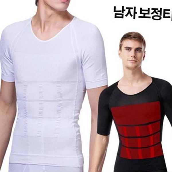 기능성 남성 보정 티셔츠 보정용 남성 압박 티셔츠 몸매 속옷 - 상품 이미지
