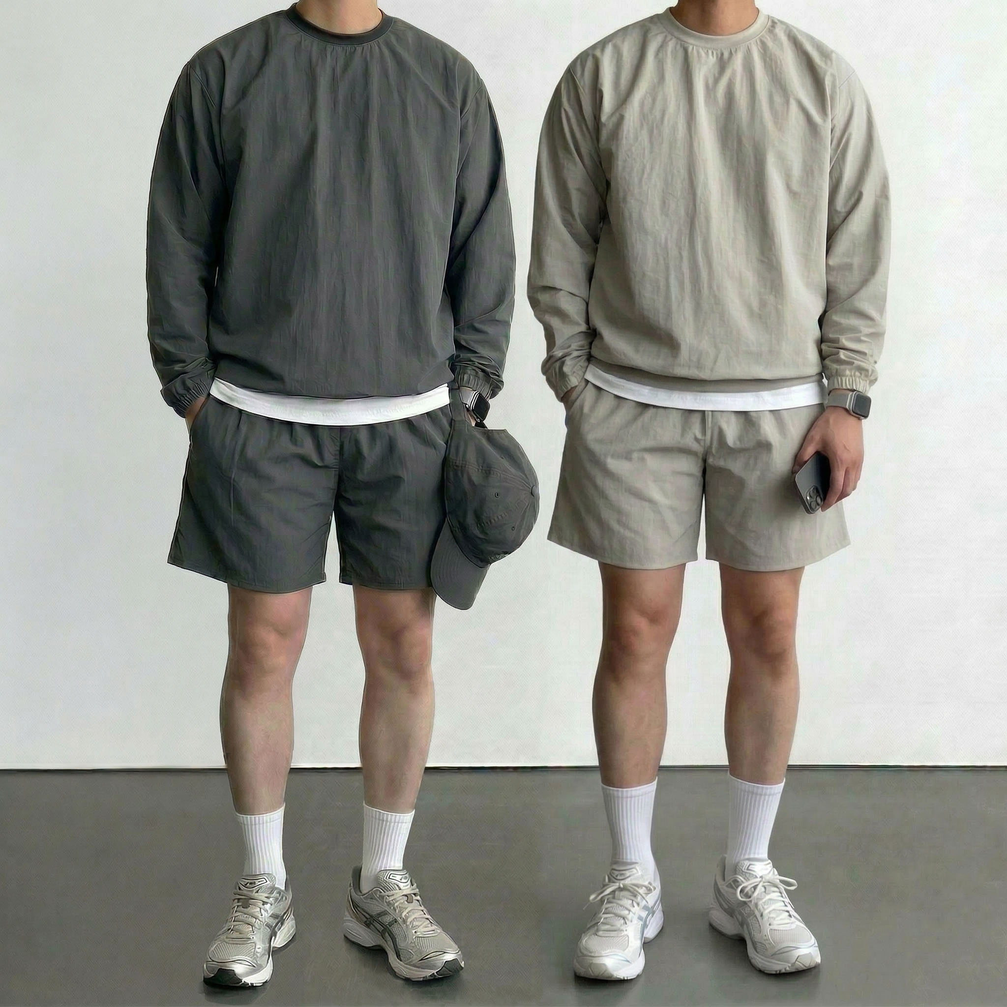 우븐 남성 트레이닝세트 트레이닝셋업 아노락세트 - 상품 이미지