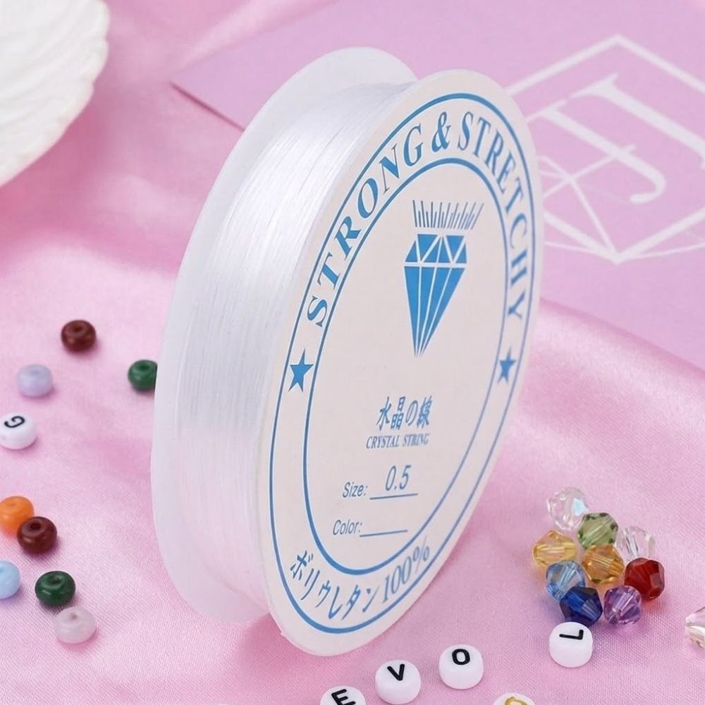 우레탄줄 0.5mm 비즈 공예 팔찌 반지 끈 줄 투명 고무줄 악세사리 재료 DIY 부자재 - 상품 이미지