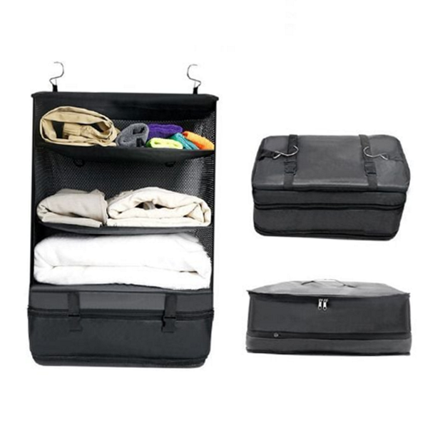 걸이형 여행용 압축 파우치 의류 캐리어 정리함 수납 지퍼 여행 - 상품 이미지