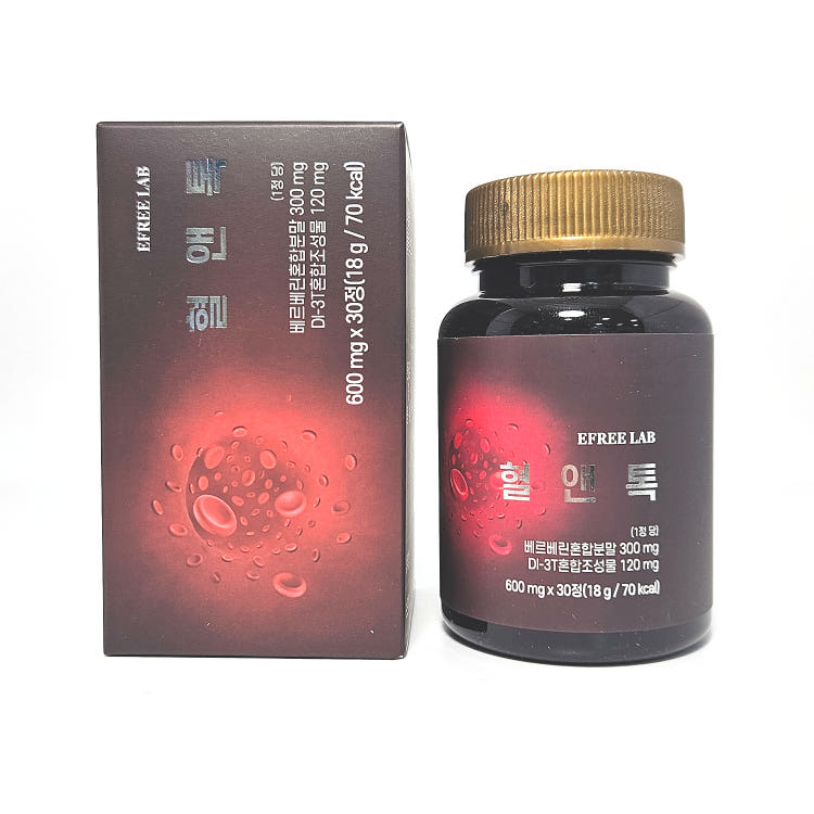 혈앤톡 프리미엄 솔루션 이프리랩 600mg x 30정