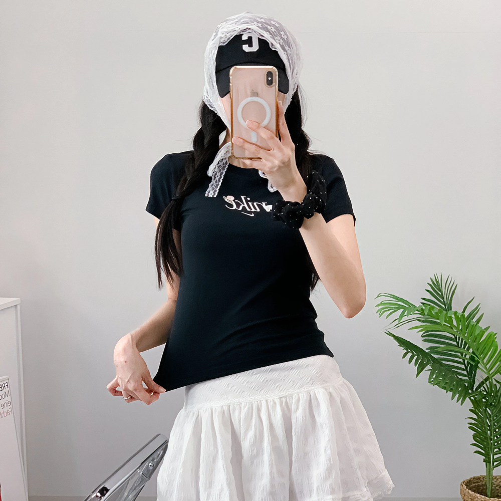 나이키 반팔티 여성 크롭 슬림 티셔츠 칠 플라워, M(85) 이미지 8