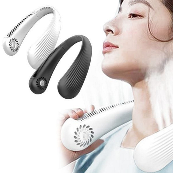 초경량 넥밴드 선풍기 넥쿨러 목걸이 선풍기 휴대용 듀얼 - 상품 이미지
