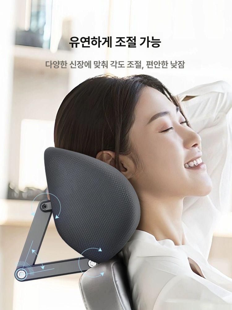 탈부착식 헤드레스트 사무실의자 머리받침 메모리폼 높이조절 - 상세 이미지 2