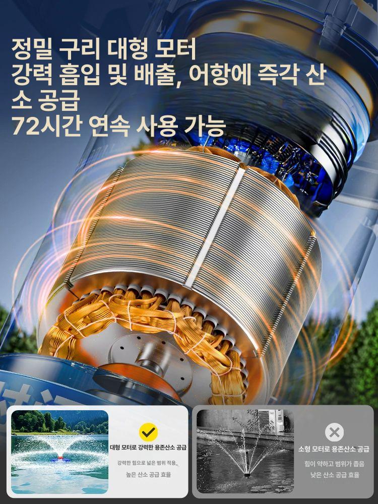 양식장 산소발생기 부유식 양어장 산소공급기 수중폭기 순환용 고강도 플라스틱 2500W 550W 0.6 0.6 - 상세 이미지 2