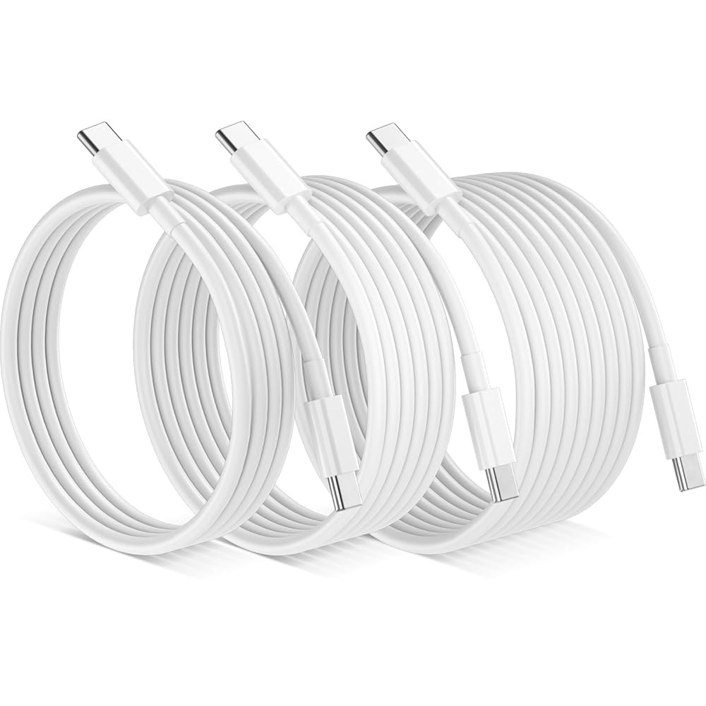 QZIIW USB C to 케이블, 240W 고속 충전 3팩 [3/6/10FT] 타입 충전기 코드, 17 16 15 프로 맥스 삼성 S25 S24 노트북 맥북 스위치 스팀 덱 등. - 상품 이미지
