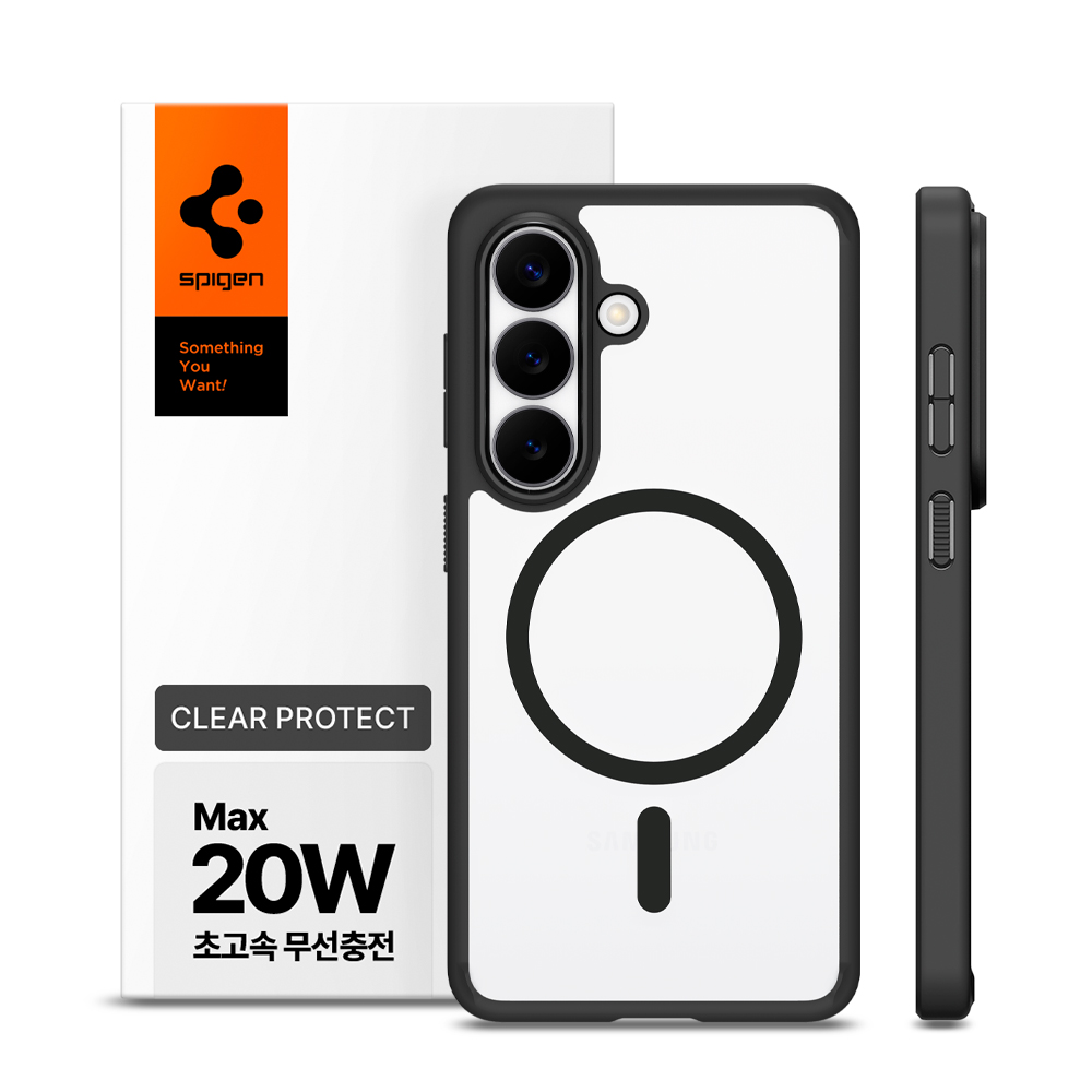 20W 충전 슈피겐 갤럭시 맥세이프 케이스 울트라하이브리드맥핏 매트블랙, 갤럭시S26 플러스 - 상품 이미지