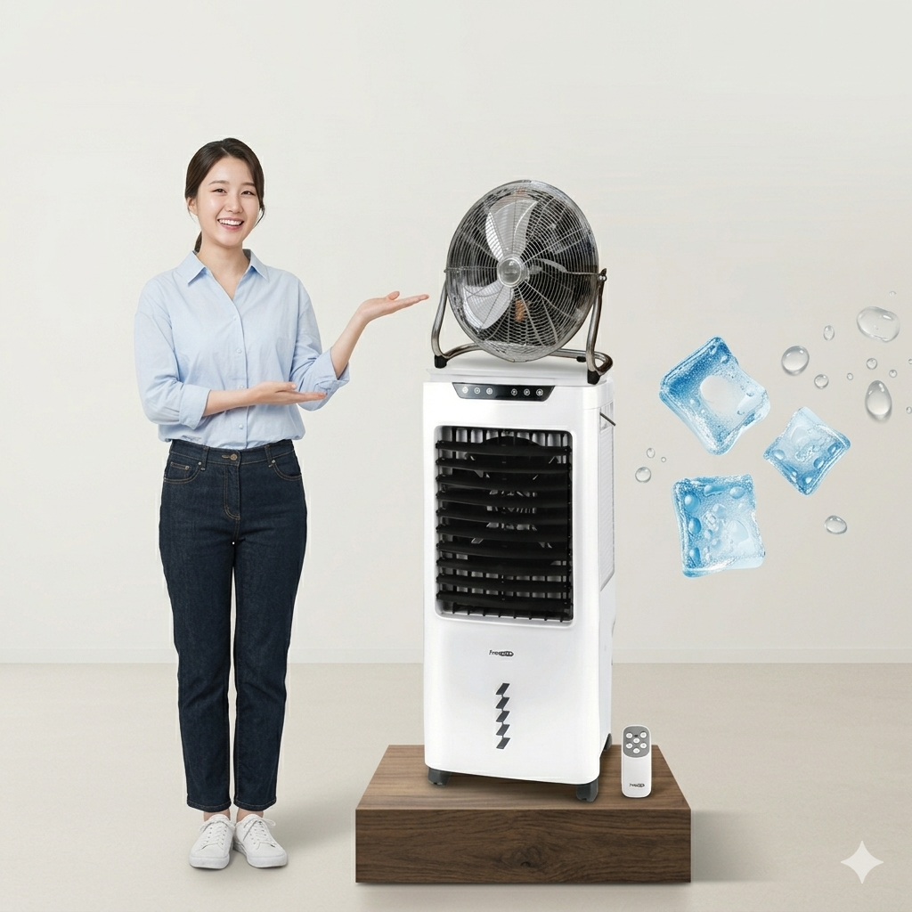 가정용냉풍기 50L 기화냉각 리모컨 사무실 에어쿨러냉풍기 - 상품 이미지