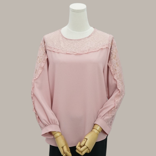 엄마옷 조이마담 T51853 프릴 레이스 블라우스 중년여성의류 - 상세 이미지 2