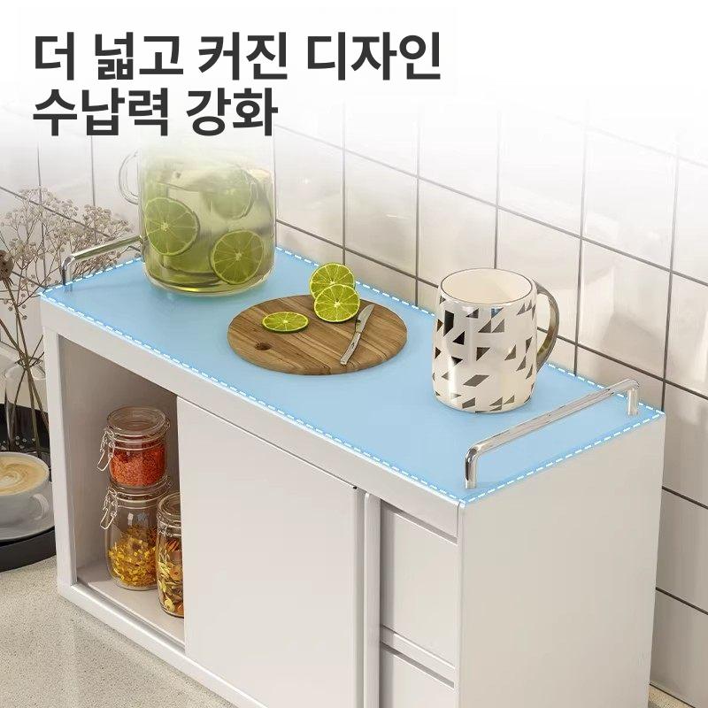 철제 싱크대위수납장 커피머신선반 서랍형 아이보리 아이보리 스타일 A 50cm - 상세 이미지 4