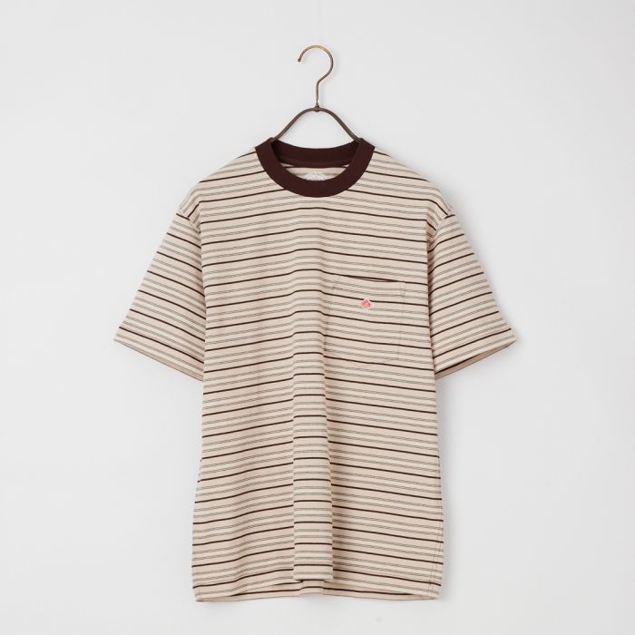 단톤 멀티 스트라이프 포켓 크루넥 반팔 반소매 티셔츠 남성 26SS DT-C0198TCB - 상세 이미지 5