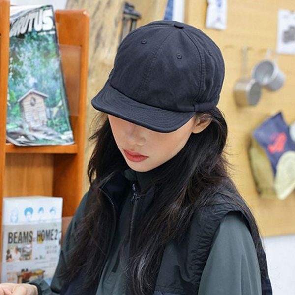 베이직 짧은 챙 모자 스트릿 남성 모자 남녀공용 볼캡 캐주얼 - 상품 이미지