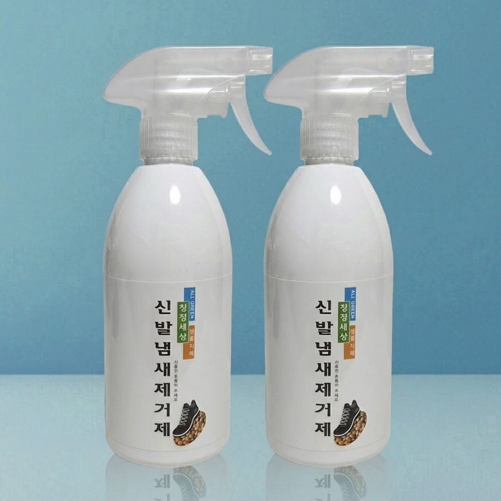 청정세상 신발 탈취제 운동화 안전화 군화 발냄새 제거제 스프레이 500ml, 2개 - 상품 이미지