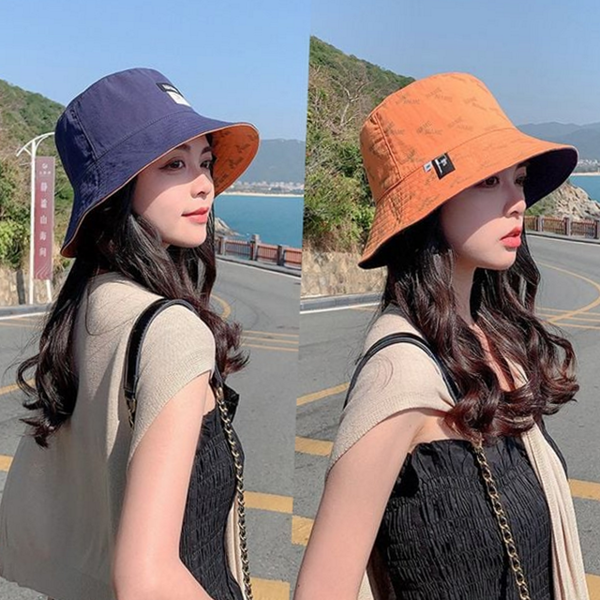 데일리 여성 버킷 햇 양면 버킷 햇 사계절 피크닉 코튼 - 상품 이미지