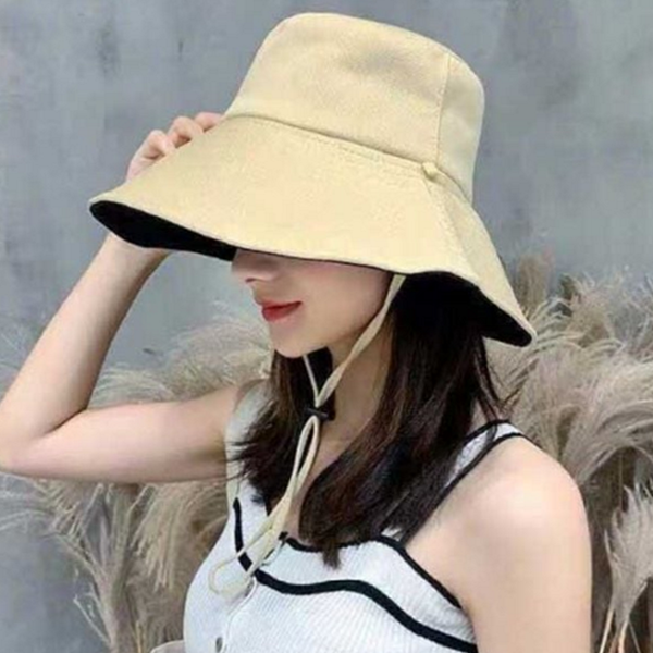 데일리 여성 벙거지 모자 와이드 벙거지 모자 여름 휴가 - 상품 이미지