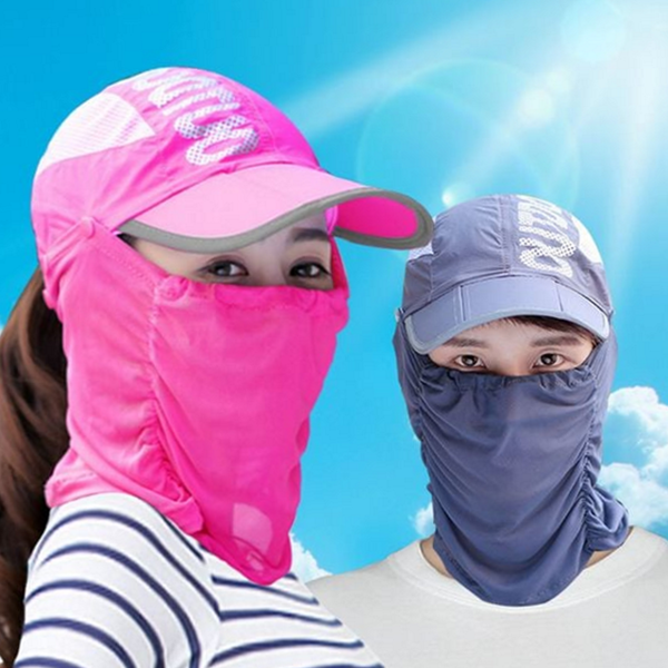여름 자외선 차단 모자 농작업 안면 가리개 모자 얼굴 메쉬 - 상품 이미지