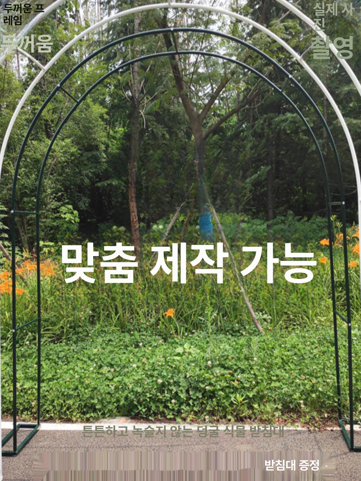 정원 아치문 장미 견고한 고급 철제 넝쿨식물 유인 성장 지지대 유럽풍 격자무늬 디자인 그린 0.8m 2m 중간 - 상세 이미지 2