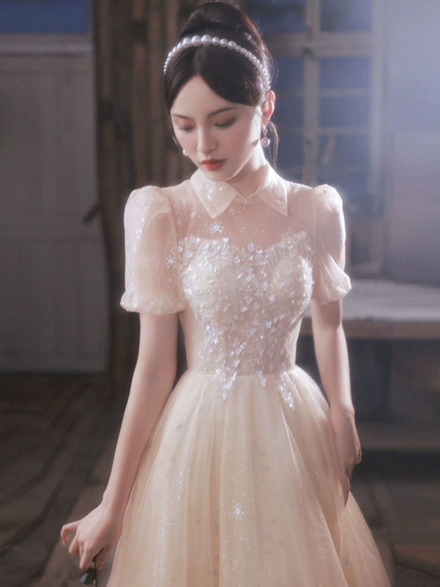 연주회 드레스 이브닝 피로연 연주회드레스 공연 화려한 - 상세 이미지 2